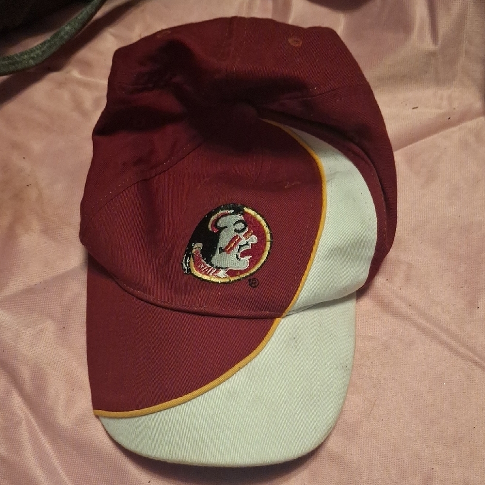 Maroon and White Sports Cap